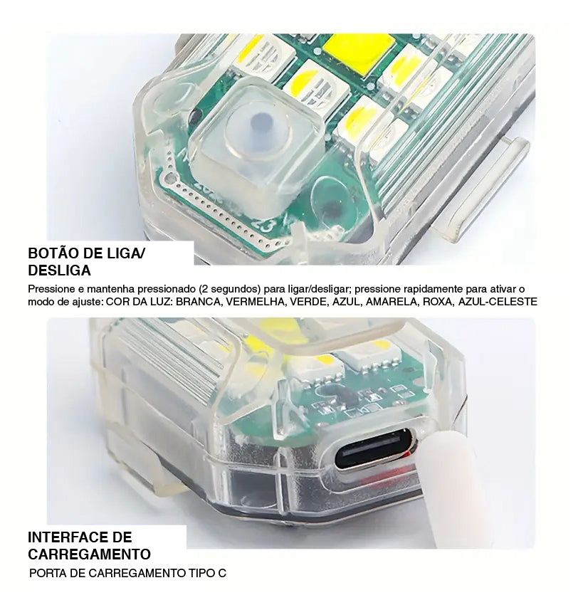 Luz LED brilhante com comando à distância - RYDEON