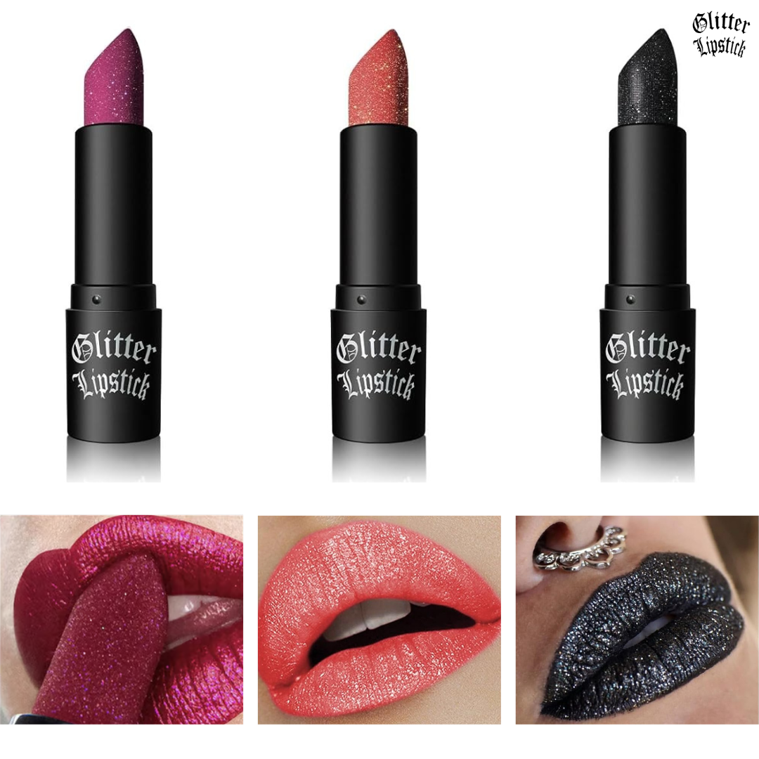 Batom Brilhante Glitter Lipstick