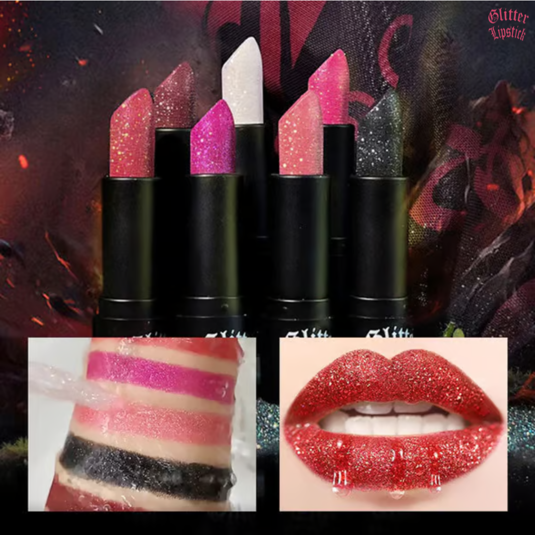 Batom Brilhante Glitter Lipstick