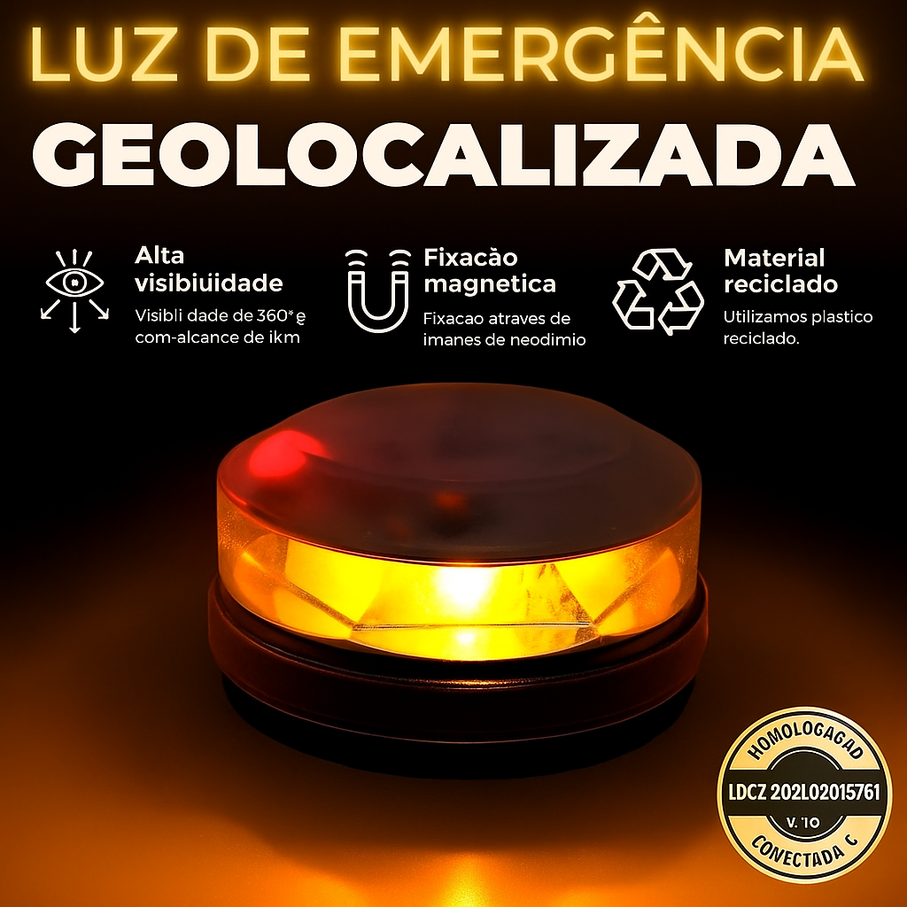 Luz de emergência geolocalizada