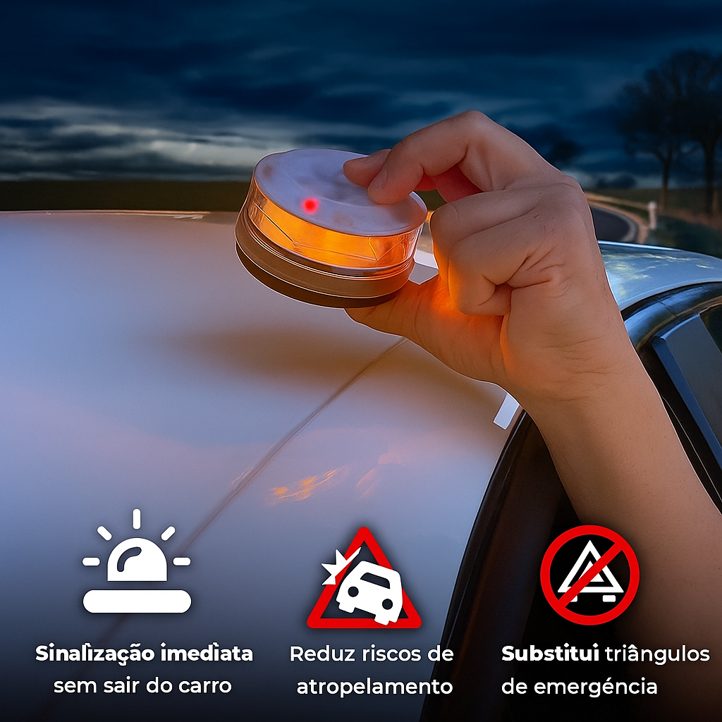 Luz de emergência geolocalizada