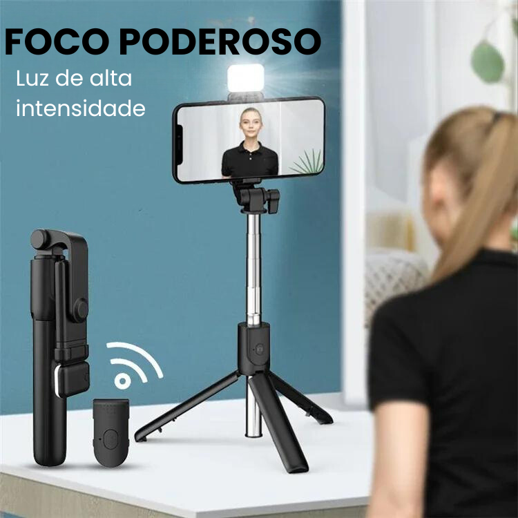 1+1 OFERTA Selfocus Pro: bastão/tripé de selfie 2 em 1 com foco