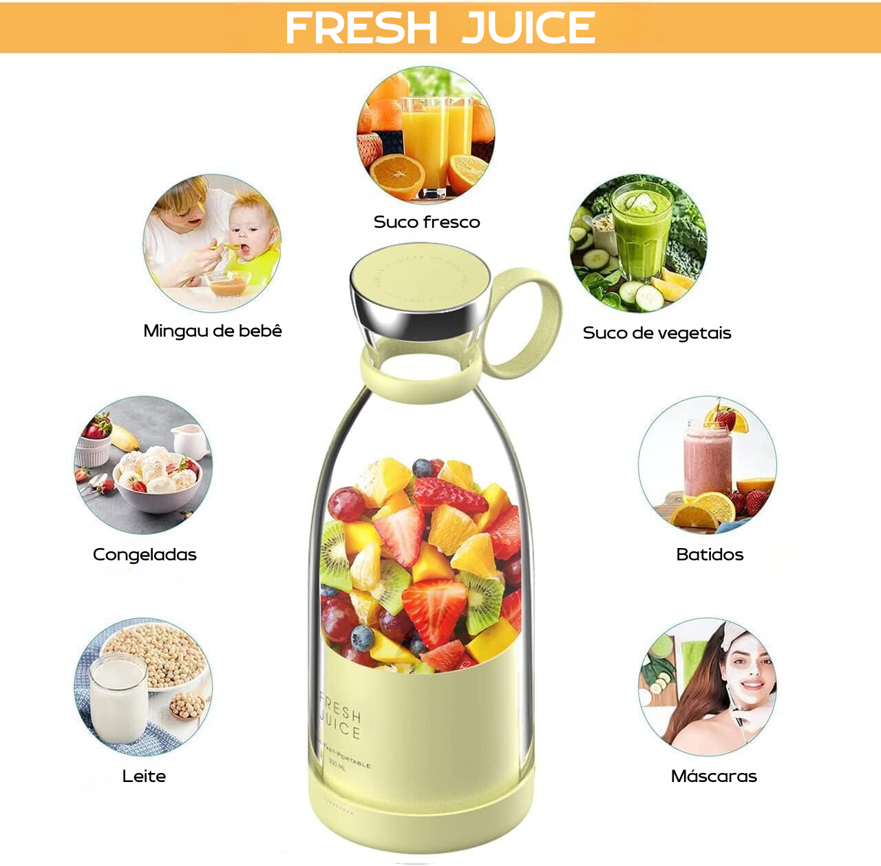 FRESH JUICE: LIQUIDIFICADOR PORTÁTIL