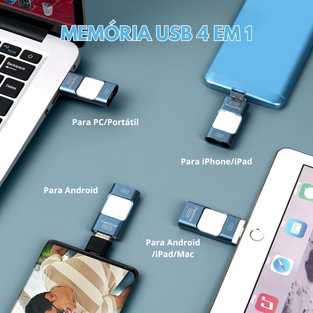 Pendrive USB 4 em 1