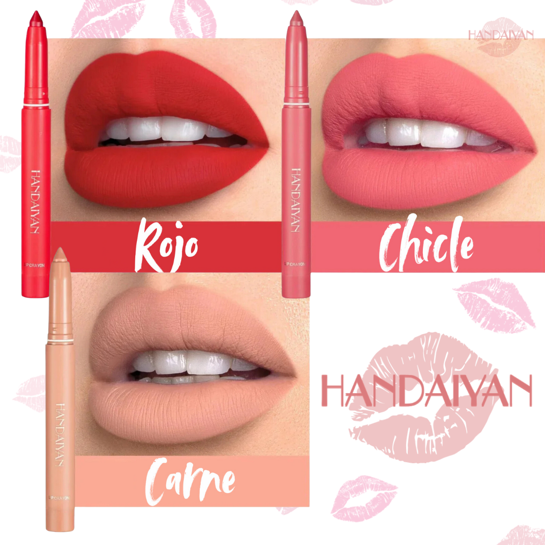 Batom à prova de água colorido HANDAIYAN Volume 4D