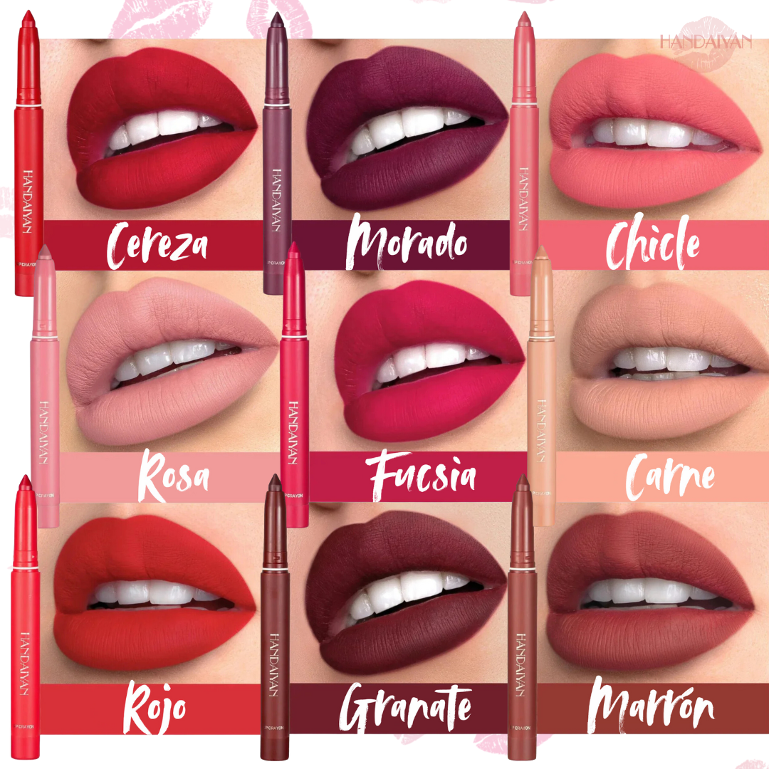 Batom à prova de água colorido HANDAIYAN Volume 4D